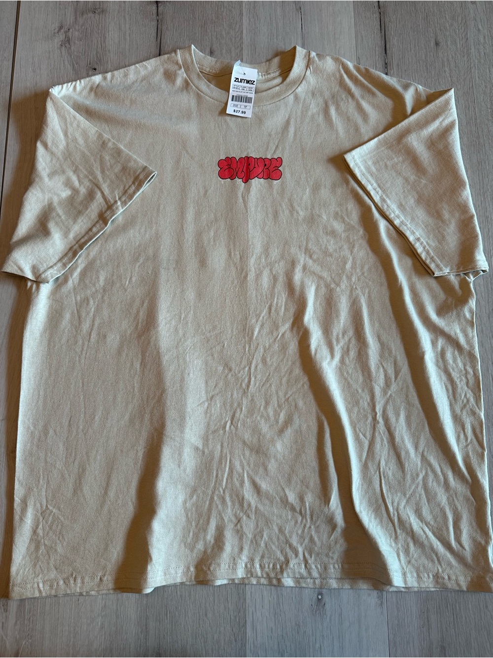 Empyre Alley Cat Short Sleeve Tee Cream XXL NWT